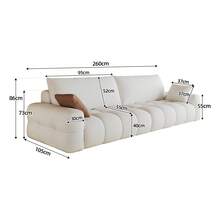 White 4 Seat Sofa - Modular Style Comfortable Couch - 白色四座 - 查看 5
