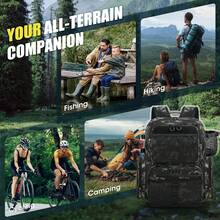 NEWHEY 45L Fishing Backpack With Rod Holder And Waterproof Rain Cover, 900D High-Strength Adjustable Compartment Fishing Gear Storage Bag - Men's/Dad's Gift - Multicolor - View 12