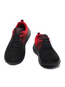 Men's Wide Toe Comfortable Mesh Breathable Thick Sole Lightweight Sports Casual Shoes - Black - View 6