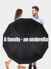 1pc Extra Large 32-Rib Automatic Umbrella, Dual-Use For Sun And Rain, UV Protection, Wind-Resistant Reinforced, Portable And Compact, One-Click Open/Close, High Aesthetic, Anti-UV, Lightweight, Durable And Waterproof, Foldable Storage, Black Coating For Light Blocking, Minimalist Ins Style, Extra Large For Two People, Automatic Reverse, Sturdy And Durable, Essential For Travel And Outdoor - Multicolor - View 5