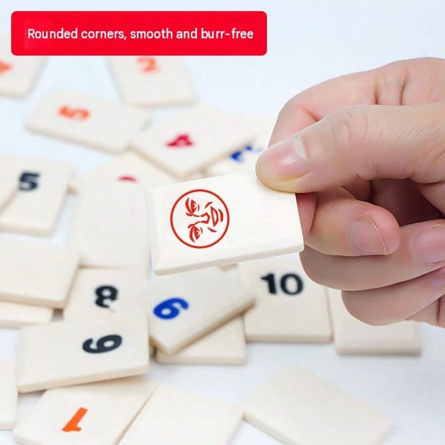 5件標準版拼圖遊戲－經典以色列數字卡牌遊戲，適合成人，趣味策略桌遊，家庭派對之夜適用，2-4人玩