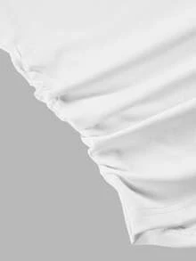 SAOYANGYU Atasan Rajut Putih Wanita Lengan Panjang Kerah Perahu dengan Detail Kerut, Potongan Reguler, Pullover Slim Fit dengan Elastisitas Sedang, Cocok untuk Musim Gugur - Putih - View 7