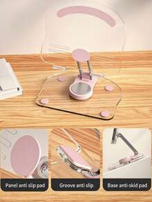 1pc Foldable Phone/Tablet Stand, 360° Rotating Adjustable Angle, Suitable For Smartphones And Tablets (Up To 12 Inches), Sturdy Metal Construction, Exquisite Christmas/New Year Gift - Multicolor - View 6