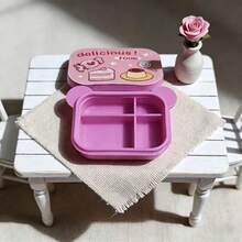 1pc/2pcs/4pcs Miniature Lunch Box Model, Mini Compartment Bento Box, Suitable For Dollhouse Restaurant Scene Decoration Accessories, Ideal Choice For Decoration Enthusiasts - Multicolor - View 7