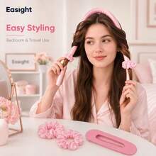 7pcs Satin Heatless Curling Rods Set, Same Color Satin Scrunchies, Disposable Face Towels, Leopard Print Hair Curlers, No Damage Overnight DIY Natural Wavy Hair Styling Tools, Home Dorm Travel Hair Care Skincare Set, Birthday Valentine's Day Mother's Day Christmas Gift For Girlfriend Best Friend Mom Young Girl - Heatless Satin Curling Rod - View 6
