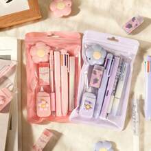 7pcs Stationery Set Gift Box, High-Value Student Graduation Season Happy Gift, Learning Stationery Souvenir, Student Ins Style Back To School Essential Stationery Gift Box, Multi-Color Options, Student Office Use, Teen Girl Gift, Back To School/Back To School Season/Halloween/Christmas Essential - Multiple Styles - View 3