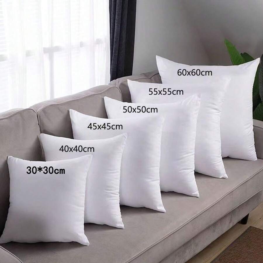 1pc Brushed Fabric Pillow Insert, Zipper Closure Removable & Washable, Ready To Use, Multiple Sizes, Microfiber Filling, Home Decor, Hotel, Sofa, Bedroom, Outdoor Halloween And Christmas Decorative Pillow Insert