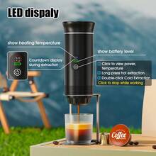 3 In 1 Coffee Machine Coffee Maker Work With Capsule And Ground Coffee, Mini Travel Coffee Maker, Cordless 15Bar Mini Cold Brew And Heating With 150ml Cup, Suitable For Home, Office, Camping, Car And Travel - Single cup coffee machines - View 5
