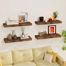 1pc Floating Wall Shelf, Wall Decor, Room Decor, Home Decor, Suitable For Bathroom, Living Room, Bedroom, Kitchen And Garage Wall Decor, Housewarming Gift, Suitable For Living Room, Bedroom, Kitchen And Bathroom And Other Multiple Scenes - View 5