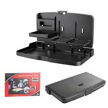 1/2pcs Multi-Function Car Back Seat Organizer, With Foldable Tray, Cup Holder And Phone Slot, Universal ABS Material Bracket, Car Back Seat Dining Table, Suitable For Food & Drinks, Car Storage, Camping Travel And Car Accessories - Black - View 4