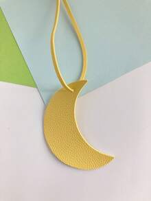 1pc Christmas Moon Hanging Ornament PU Unisex Moon Bag Charm Star Pendant Bag Accessory Gift Keychain Leather Strap - Multicolor - View 9