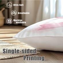 MEMNUN 4pcs Pink Bow Bible Verse Printed Pattern Decorative Cushion Cover [Pillow Insert Not Included], 40*40cm/45*45cm/50*50cm, [Single-Sided Print] Made Of Polyester Material Striped Wreath Bow Bible Quote Cushion Cover Room Decor, Home Decor, Bedroom Decor, Room Decoration Stuff For Sofa, Bed, Living Room, Bedroom, Car, Office, Hotel Decoration Throw Pillow Covers All Seasons Perfect Gift For Family And Friends - Multicolor - View 12