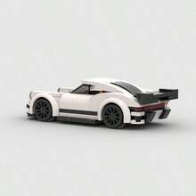 361pcs White Building Blocks Car Set, 14+ Creative Toy, DIY Car Model Kit, Car Model Kit, City Tech Champion Cup Series, Suitable As Birthday, Halloween, Christmas Gifts, Also For Collection And Home Decor - Multicolor - View 2
