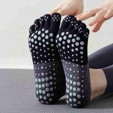 2/4/6 Pasang Kaos Kaki Anti Selip Jari Kaki Penuh Wanita, Desain Anti Selip, Cocok Untuk Pilates, Balet Dan Yoga, Desain Lima Jari Kaki - MultiWarna - View 7