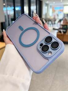 Matte Translucent Magnetic Phone Case Compatible With IPhone 16 Pro Max 17 Pro Max 18 Pro Max With Privacy Screen Protector, Full Camera Protection, Compatible With IPhone 18 17 16 16 E 15 14 Plus 13 12 Mini 11, Matte Translucent Phone Case - Far Peak Blue - View 4
