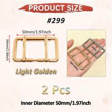 SinHo Double Prong Buckle Replacement, 2pcs Zinc Alloy Buckle, High-Quality Metal Strap Hardware, Ideal For Bags & Belts, Leathercraft Accessory - Multicolor - View 17
