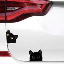 Black Cat Peeking Vinyl Car Decal Sticker, Waterproof, Suitable For Furniture, Car Body, Windows, Bumpers, Rear Windshield, Laptop, Suitcase, Walls, Scratch Cover, Creative Car Sticker For Car, Motorcycle, Electric Vehicle - Multiple Styles - View 6