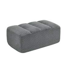 Grey Granular Ottoman - Comfortable And Stylish - 灰色 - 查看 5