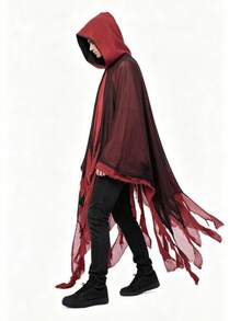 Halloween Grim Reaper Hooded Cloak Costume, Haunted House Outfit, Scary Skull Mask, Grim Reaper Robe - Multicolor - View 3
