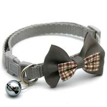 DIY Personalized Soft Cat Adjustable Collar With Bell, Bowknot Cat Collar, Cat Bell Collar, Cat Collar, Customized Pet Name Tag, Adjustable Basic Collar, Suitable For Medium And Small Dogs, Cats, Kittens And Puppies, With Buckle - Multicolor - View 13
