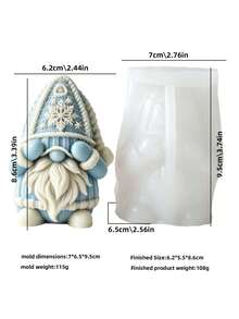 1pc Christmas Scene Silicone Mold, Combining Santa Claus, Christmas Tree, Snow House, Gift Box Designs, Deep Relief Durable Silicone, Smooth Demolding, Scented Candle, Cement Plaster Handmade Material, Holiday Decoration Gift Choice For Craft Enthusiasts, Desktop Home Decor, Christmas Eve Gift - A - View 7