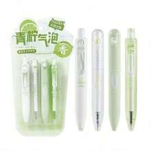 Retractable 0.5mm ST Tip Black Ink Grape Scented Gel Pen, Smooth Writing, Quick-Drying, Student School Office Stationery, Cute Birthday Gift For Women And Men - Multicolor - View 9