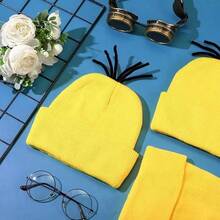 CT TAPESOCKS 1 Yellow Knitted Hat For Autumn And Winter Role-Playing, Fashionable Woolen Hat, Soft And Skin Friendly, Warm And Cold Proof - Yellow - View 3