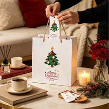 50/100pcs Christmas Tree & Star Pattern Cards Tags, Christmas Decoration Cards, Suitable For Christmas Decoration Celebration - Multicolor - View 4
