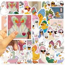 54 Buah Stiker Angsa dan Bebek Lucu untuk Kamar Mandi, Stiker Bebek untuk Ponsel, Laptop, Koper, Buku Catatan, dan Skateboard - MultiWarna - View 7