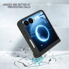 Funda de teléfono a prueba de golpes con ranura para tarjeta compatible con teléfonos plegables, resistente al agua, a prueba de caídas y a los arañazos, con cobertura completa - Negro - Ver 6