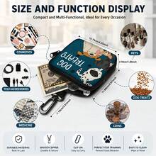 Portable Dog Treat Bag With Transparent Window And Zipper - Clip-On Training Treat Pouch, Suitable For Walks, Outdoor And Daily Rewards - Multicolor - View 6