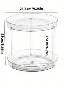 1pc Rotatable Refrigerator Storage Rack, Suitable For Cabinet, Kitchen Countertop, Pantry, Non-Slip 360° Rotating Spice Rack, For Kitchen Organization, Also Can Be Used As Desktop Decor, Holiday Or Christmas Gift - Multicolor - View 9