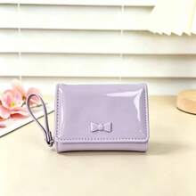 Dompet Pendek Wanita, Dompet Koin Multi-Slot Kartu dengan Pita Lucu - MultiWarna - View 7