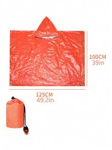 Thickened Insulated Emergency Raincoat With Hood - Lightweight High-Quality Camping, Hiking And Outdoor Adventure Emergency Gear - Multicolor - View 10
