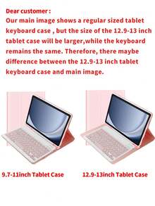 Keyboard Protective Case Compatible With Samsung Galaxy Tab, Pad SE, With Detachable Wireless Bluetooth Keyboard And Pencil Holder (Pencil Not Included), Ultra-Thin Lightweight Stand Protective Case, Protective Case (Sky Blue) - Sky Blue - View 9