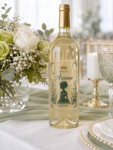 Personalized Transparent Wine Bottle Labels, Customized Name And Date Bottle Stickers, Suitable For Party Favors, Table Decor, Gift Wrapping, Sealing Stickers, Self-Adhesive Paper Material - Multicolor - View 7