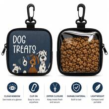 Portable Dog Treat Bag With Transparent Window And Zipper - Clip-On Training Treat Pouch, Suitable For Walks, Outdoor And Daily Rewards - Multicolor - View 13