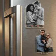 Personalized Photo Magnets For Refrigerator - Custom Family Photo Magnets, Use Your Own Photos, Refrigerator Door Base, Acrylic Photo Frame, Office Decor - Christmas, Graduation Gift, 3D Effect, Class Of 2026 - Multicolor - View 7