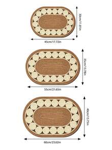 Kitchen Dish Drying Mat, Table Mat, Absorbent Mat, Countertop Tableware Mat, Bowl & Plate Drying Mat, Coffee Mat, 3.6mm Thickness - Multi-circle Woven - View 5