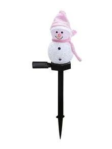 1PC Christmas Outdoor Solar Powered Snowman Ground Stake Light, Lawn Light, Decorative Garden Atmosphere Yard Ground Stake Landscape Decoration Light Suitable For Garden, Lawn, Pathway, Night Scene Lighting Yard Atmosphere Decoration - Multicolor - View 14