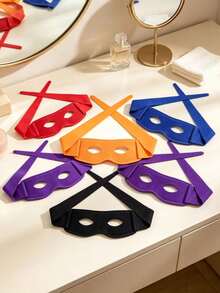 1pc/Set - Performance Party Mask Halloween Mask Zorro Eye Mask Ghost Festival Halloween Prop - Multicolor - View 2