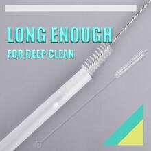 6pcs Replacement Straws, Compatible With 24/32oz Water Bottles, Reusable Plastic Straws With Cleaning Brush, Suitable For Insulated Stainless Steel Tumbler Accessories (Clear) - Clear - View 7