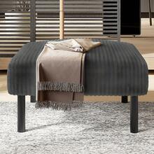 Corduroy Ottoman - Comfortable And Stylish Footstool - 灰色 - 查看 5