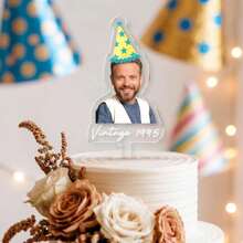 Personalized Character Photo Cake Topper Customizable Photo Character Design Personalized Cake Decoration For Birthday Baby Shower Family Gathering Holiday Cake Personalized Holiday Cake Topper Custom Acrylic Cake Topper - Multicolor - View 11