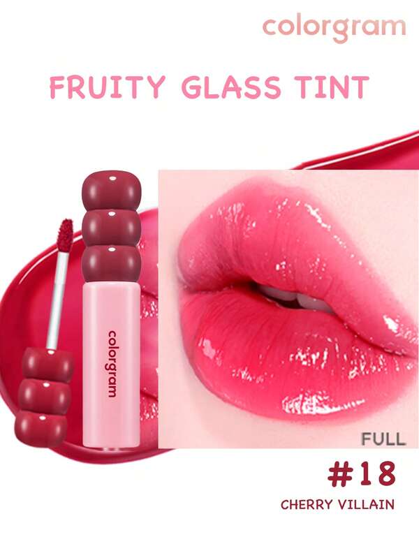 Colorgram Fruit-Flavored Glass-Tone Pearl Luster | Long-Lasting & Waterproof Lip Gloss | Transparent Dewy Gloss With Subtle Pink Shimmer, Buildable & Easy To Blend, Creates A Glowing Radiant Effect 0.11 Oz