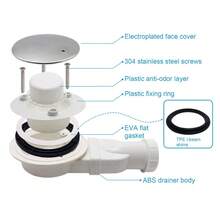 Bathroom Low Profile  Plated Shower Waste Trap 40/50 Mm Outlet Side Drain - 26B-d-wIN-uK-shower Waste Trap - View 4