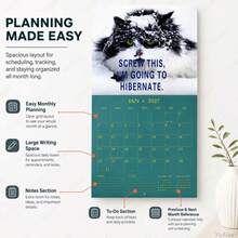 2027 -Off Cats Calendar - 12-Month Wall Calendar For Cat Lovers, Humorous Feline-Themed Funny Gift Planner Hanging - Multicolor - View 6