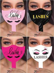 Eyelash Extension Display Card Mirror, Handheld PVC Lash Beauty Card, Social Media Eyelash Artist Props, Eyelash Tools, Eyelash Artist Gift - Multicolor - View 2