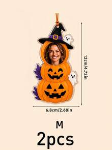 Dekorasi Gantung Halloween Foto Kustom, Liontin Rumah Hantu , Dekorasi Pohon Rumah, Kenang-kenangan Wajah yang Dipersonalisasi, Dekorasi Ruangan Musim Gugur, Hadiah Liburan Kustom, Cocok untuk Keluarga dan Teman, Dekorasi Halloween yang Dapat Disesuaikan, Gantungan Tas, Dekorasi Rumah - Gaya B - View 10