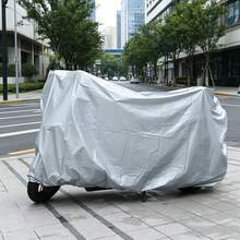Motorcycle/Bicycle/Electric Scooter Cover - Waterproof, Dustproof, UV-Resistant And Snow-Resistant Cover, Black Motorcycle Accessory, All-Season Motorcycle/Bicycle Storage Protection Cover, Suitable For Most Small Motorcycles And Bicycles - Motorcycle Cover - View 3